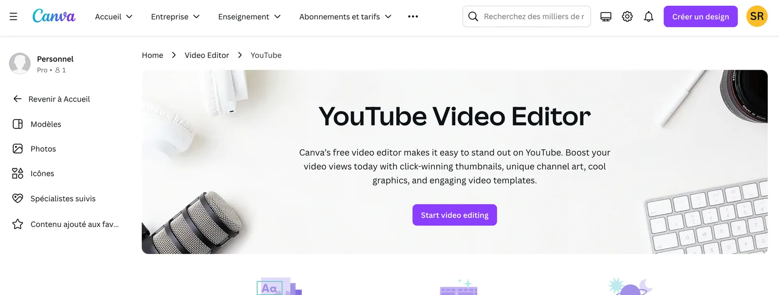 éditeur vidéo Canva