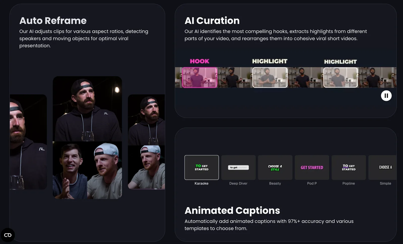 Opus Clip boasts several key features