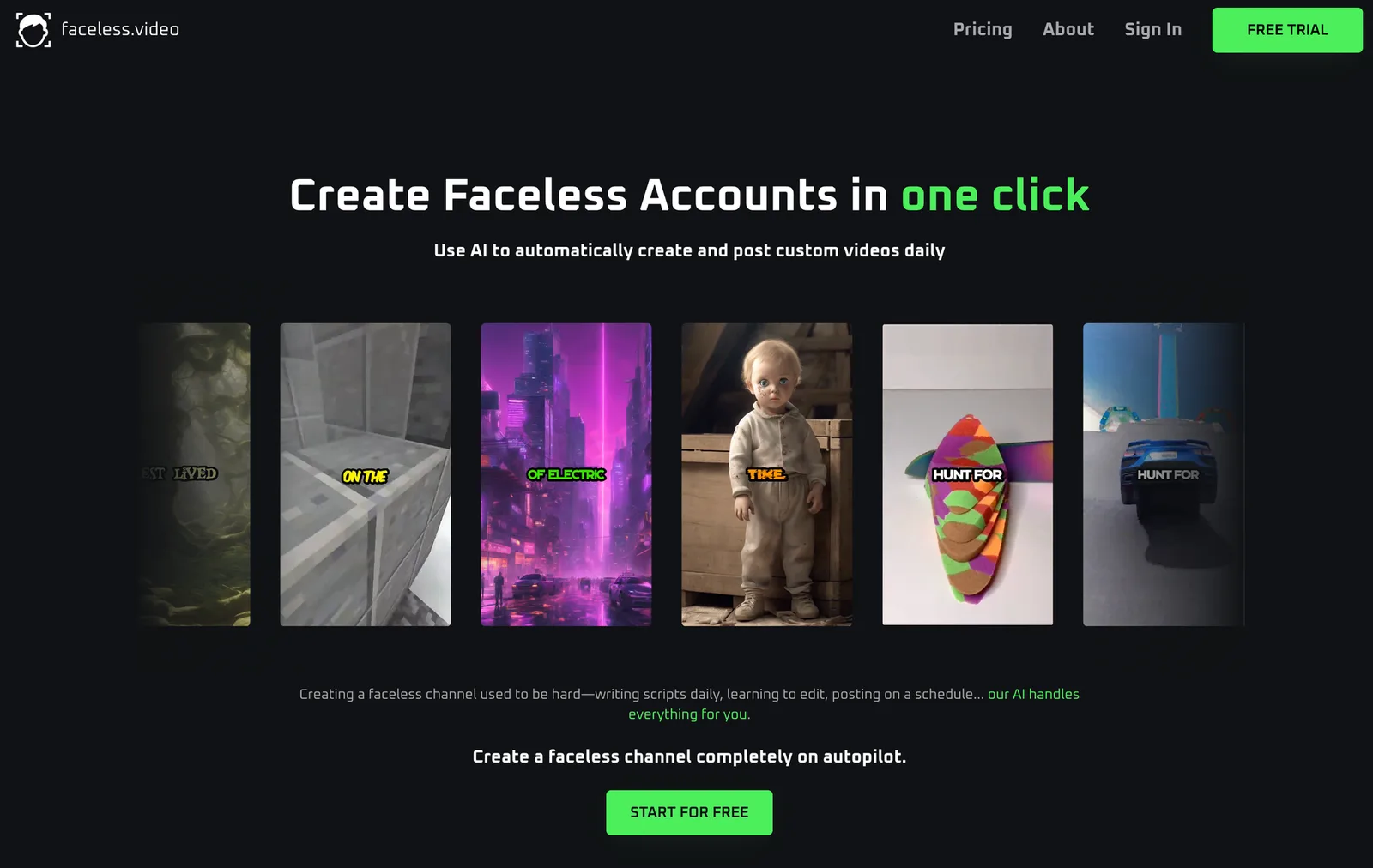 Faceless.Video - Critique complète + 5 Alternatives