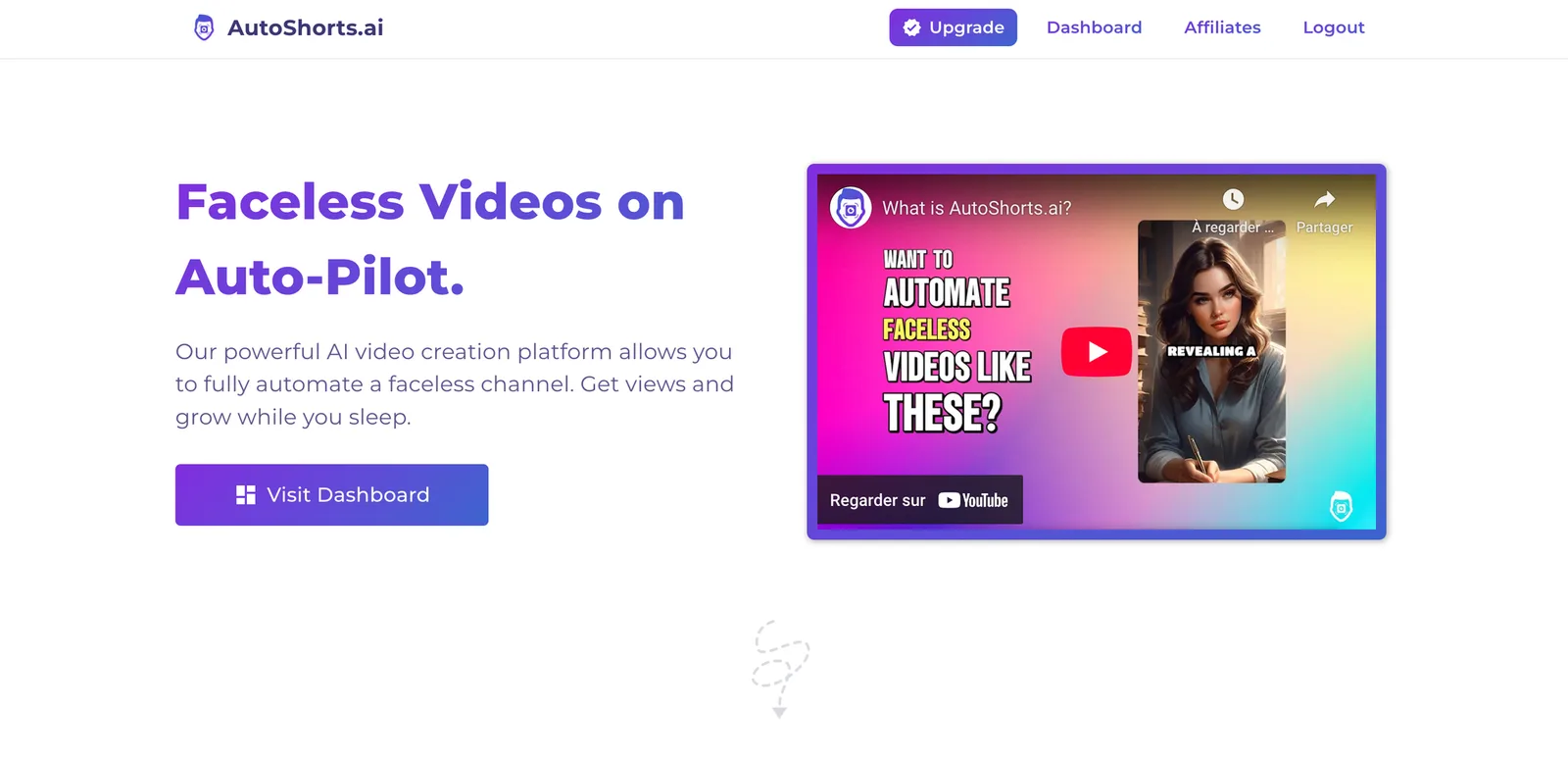 AutoShorts.ai para videos sin rostro