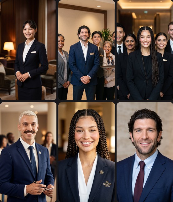 AI headshots for hospitality industry
