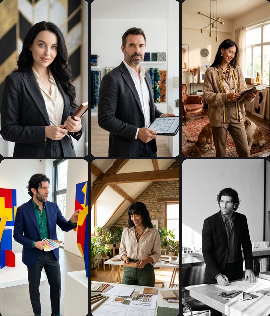 AI headshots for interior designers